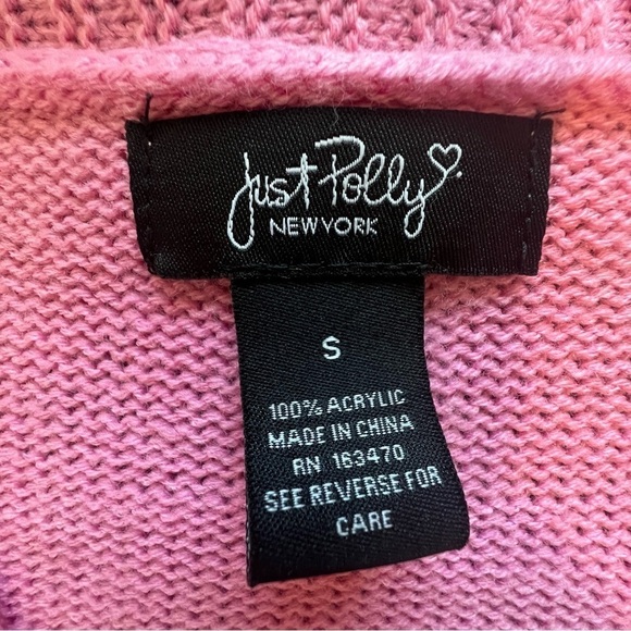 Just Polly Oversized Pink and White Daisy Floral Cardigan Women’s Size S - Picture 6 of 10